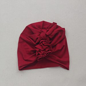 czerwony, letni turban dla dziewczynki - looks by luks