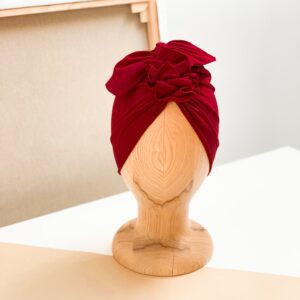 czerwony letni turban dla dziewczynki - looks by luks