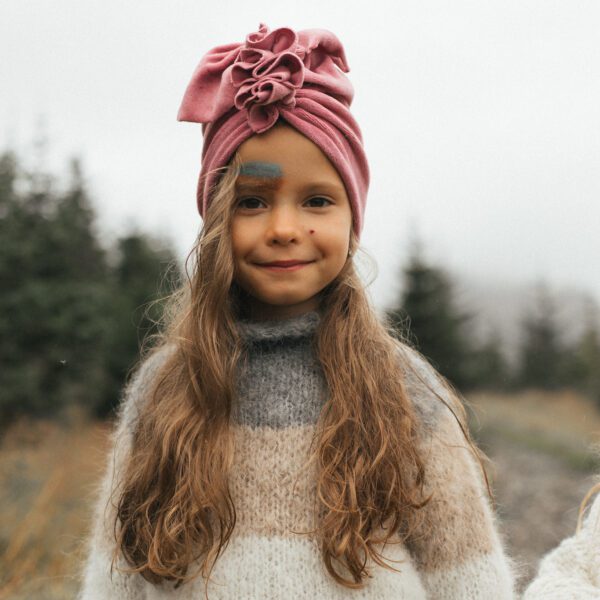 welurowy turban dla dziecka - looks by luks