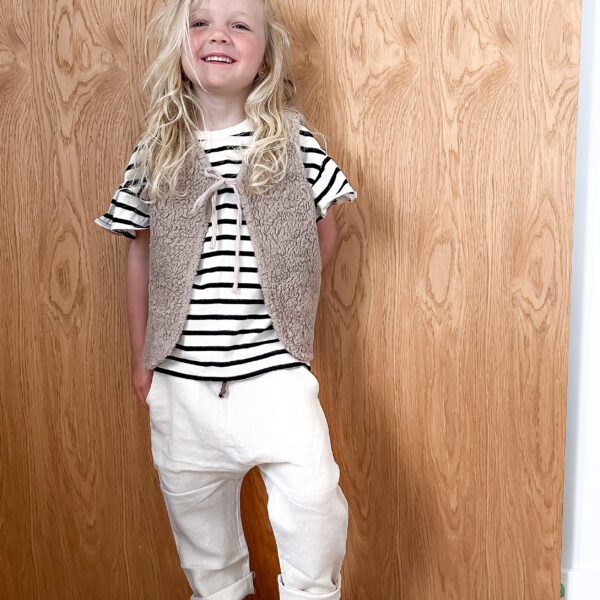 Lniane spodnie Belluno | Naturalny - Nomad Kid zdj 5