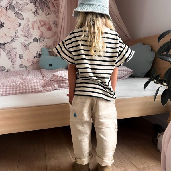 Lniane spodnie Belluno | Naturalny - Nomad Kid zdj 2