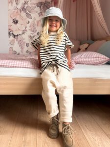 Lniane spodnie Belluno | Naturalny - Nomad Kid zdj 1