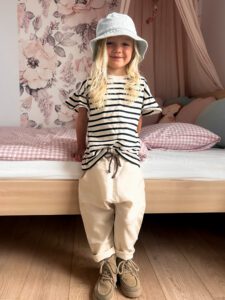 Lniane spodnie Belluno | Naturalny - Nomad Kid zdj 6