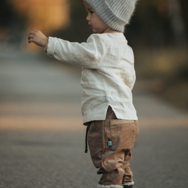 Sztruksowe spodnie Santiago | Orzech - Nomad Kid zdj 2