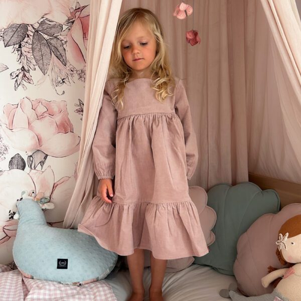 Sukienka sztruksowa Austin | Blady róż - Nomad Kid zdj 4